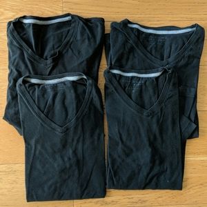 BANANA REPUBLIC MEN'S V-NECK T-SHIRT BLACK SMALL